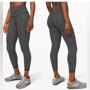 Lululemon striped wunder under leggings